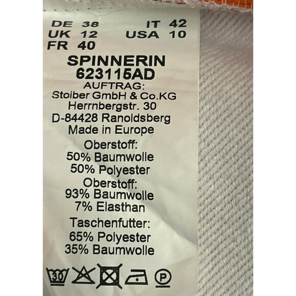 Almgwand Pink Orange Womens Hooded Jacket Size 38 Floral Pattern Full Zip - Picture 5 of 6